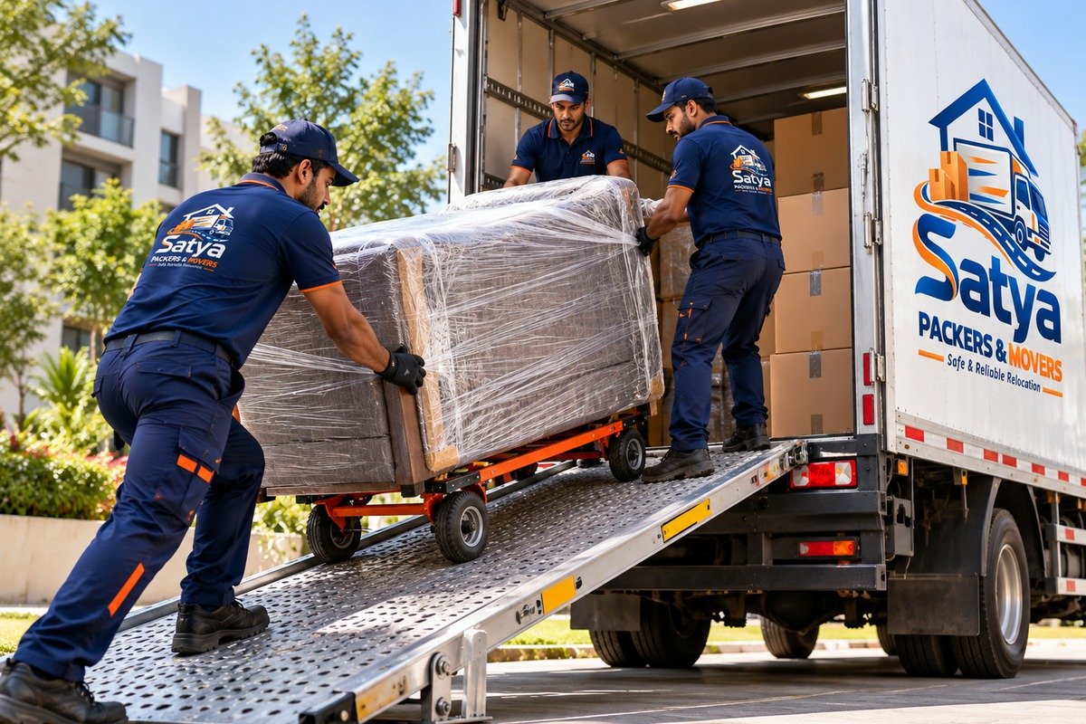 Careful loading process — Satya Packers & Movers