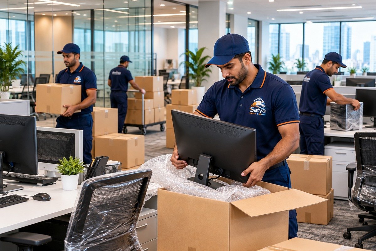 Office relocation and equipment handling — Satya Packers & Movers