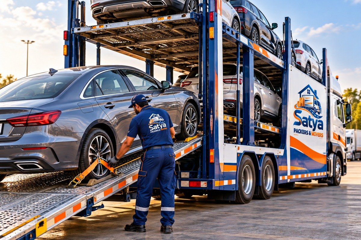 Vehicle transportation arrangement — Satya Packers & Movers