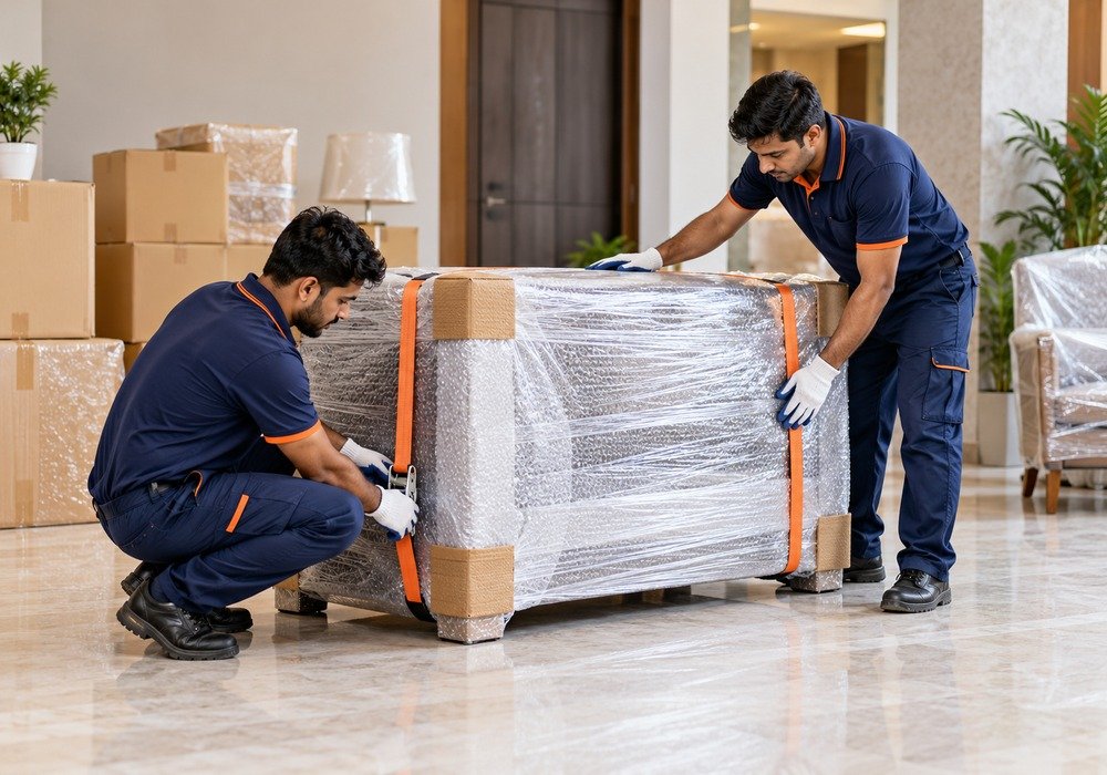 Satya Packers & Movers team providing safe and careful relocation service